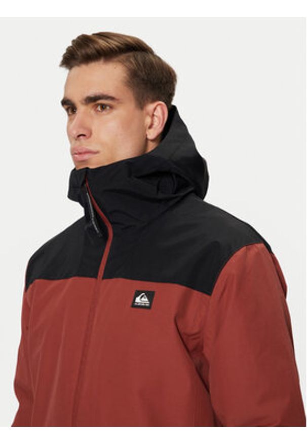 Quiksilver Kurtka przejściowa Overcast 3K EQYJK04063 Pomarańczowy Regular Fit. Kolor: pomarańczowy. Materiał: bawełna