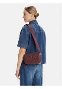 Pinko - PINKO Torebka Carrie Camera Bag Classic PE 25 PLTT 104336 A29Q Bordowy. Kolor: czerwony. Materiał: skórzane #1