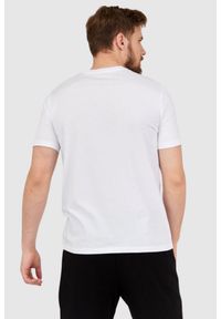 Armani Exchange - ARMANI EXCHANGE Biały t-shirt męski z czarnym logo, Rozmiar XL. Kolor: biały. Materiał: prążkowany #3