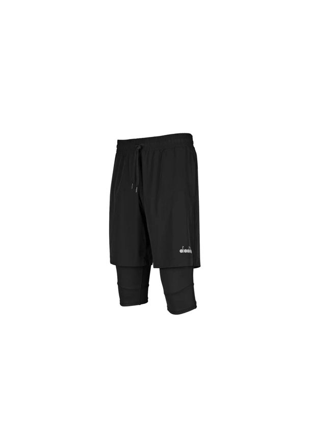 Diadora - Spodenki krótkie męskie DIADORA POWER SHORTS BE ONE. Kolor: czarny. Długość: krótkie