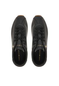 TOMMY HILFIGER - Tommy Hilfiger Sneakersy Th Low Profile Runner FW0FW08951 Czarny. Kolor: czarny. Materiał: skóra #2