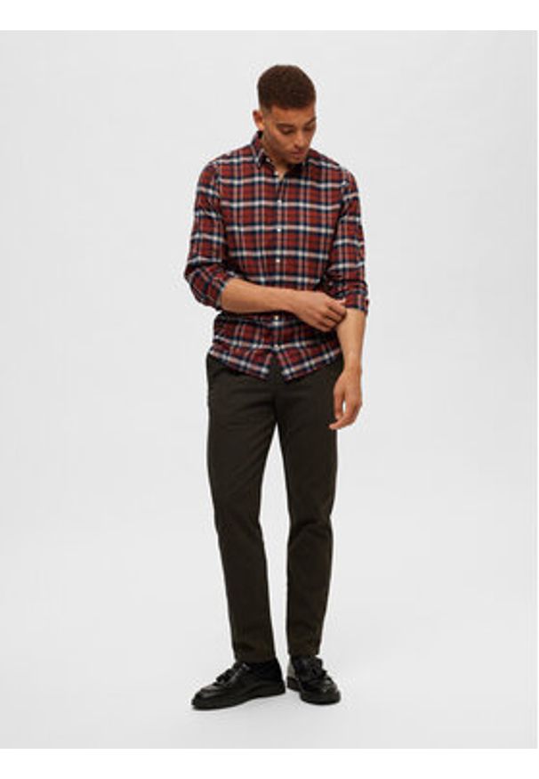 Selected Homme Koszula 16091358 Kolorowy Slim Fit. Materiał: bawełna. Wzór: kolorowy