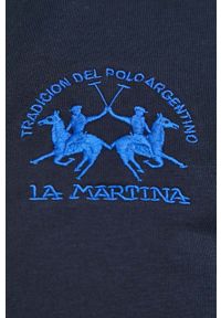 La Martina bluza męska kolor granatowy z aplikacją. Kolor: niebieski. Wzór: aplikacja #4