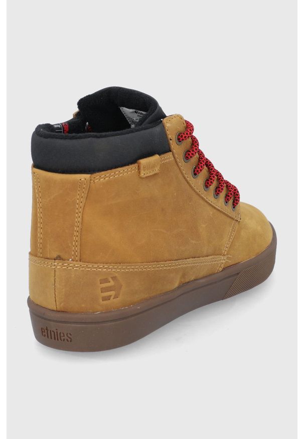 Etnies - Buty skórzane Jameson. Nosek buta: okrągły. Zapięcie: sznurówki. Kolor: żółty. Materiał: skóra. Szerokość cholewki: normalna. Technologia: Thinsulate