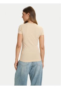 Guess T-Shirt W5BI15 J1314 Beżowy Slim Fit. Kolor: beżowy. Materiał: bawełna #5