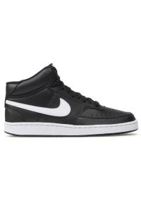 Buty Nike Court Vision Mid Nn M DN3577-001 czarne. Kolor: czarny. Materiał: skóra, syntetyk, materiał. Szerokość cholewki: normalna. Model: Nike Court