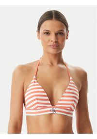 Calvin Klein Swimwear Góra od bikini LV00Q61225 Kolorowy. Materiał: syntetyk. Wzór: kolorowy #1