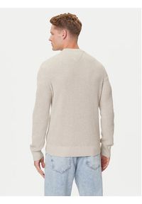 Tommy Jeans Sweter DM0DM21652 Beżowy Slim Fit. Kolor: beżowy. Materiał: bawełna #3