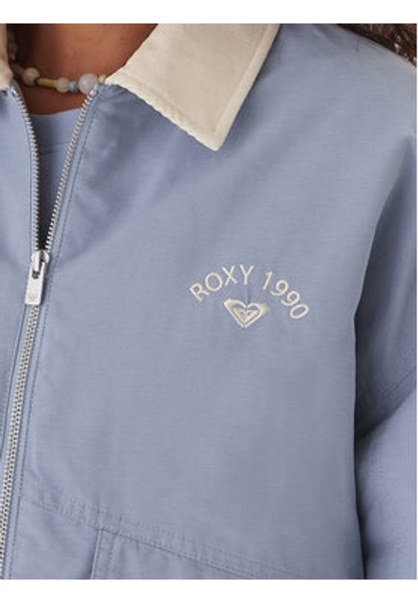 Roxy Kurtka przejściowa ERJJK03672 Niebieski Regular Fit. Kolor: niebieski. Materiał: bawełna