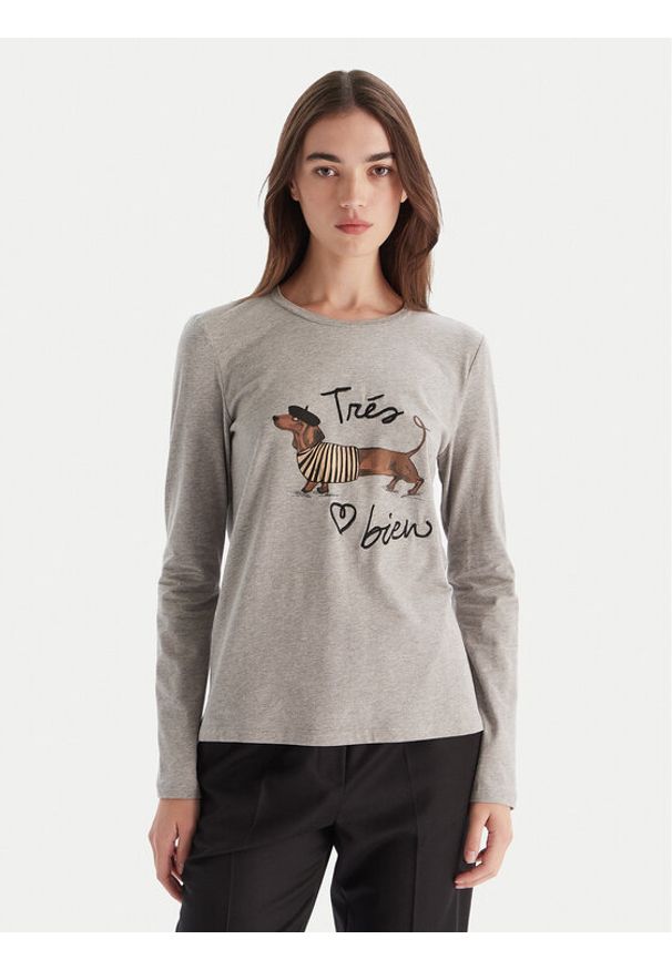 Weekend Max Mara Bluzka Renoir 2525946032 Szary Regular Fit. Kolor: szary. Materiał: bawełna