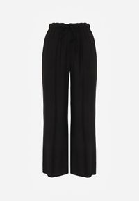 Renee - Czarne Spodnie Materiałowe z Marszczoną Gumką Pimpernel. Kolor: czarny. Materiał: materiał #7