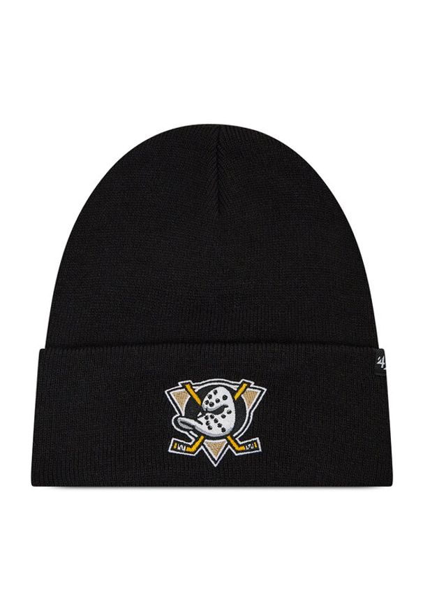 47 Brand Czapka Nhl Anahein Ducks Haymaker '47 Cuff Knit H-HYMKR25ACE-BKC Czarny. Kolor: czarny. Materiał: materiał