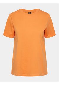 Pieces T-Shirt Ria 17086970 Pomarańczowy Regular Fit. Kolor: pomarańczowy. Materiał: bawełna #6