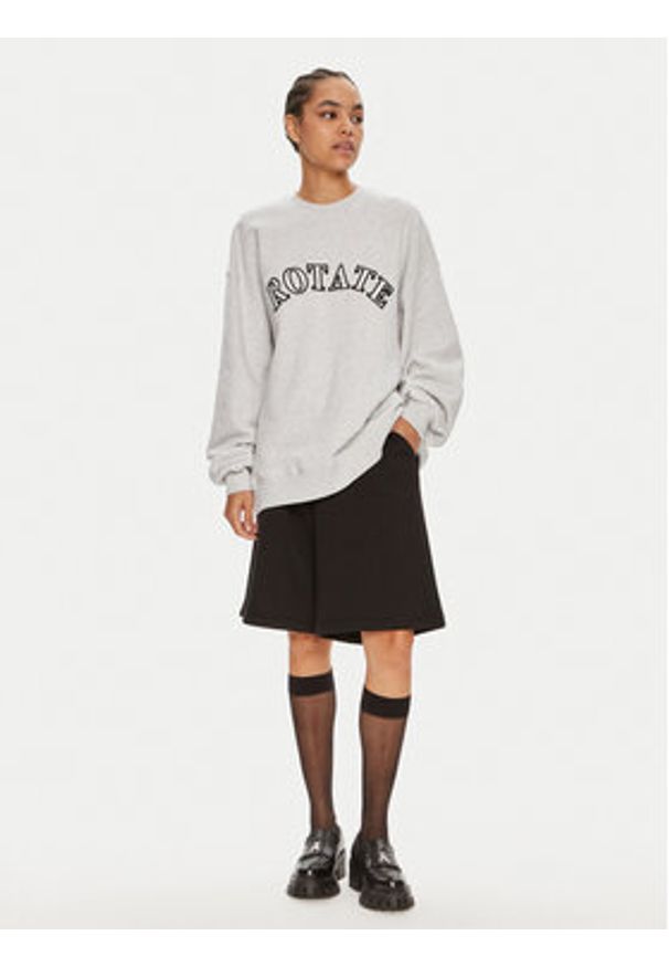 ROTATE Bluza Sui 1124541473 Szary Boxy Fit. Kolor: szary. Materiał: bawełna