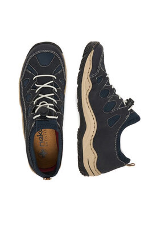 Rieker Sneakersy L0551-14 Granatowy. Kolor: niebieski. Materiał: materiał