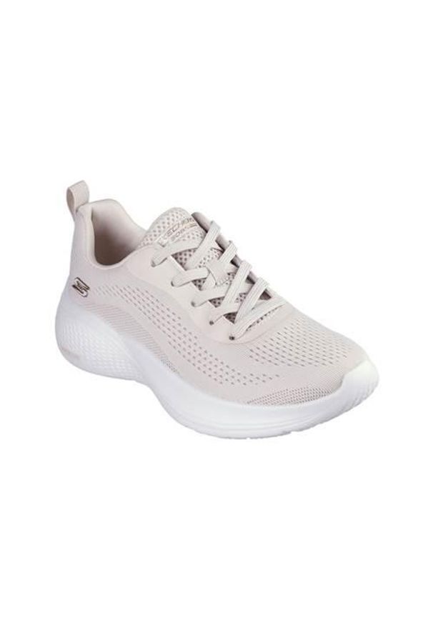 skechers - Buty do chodzenia damskie Skechers Infinity. Zapięcie: sznurówki. Kolor: beżowy. Materiał: materiał, syntetyk, tkanina. Szerokość cholewki: normalna. Sport: turystyka piesza