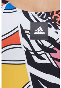 adidas Originals strój kąpielowy x Richi Mnisi kolor czarny miękka miseczka. Kolor: czarny. Materiał: materiał, dzianina