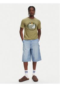 Quiksilver T-Shirt Ev Three Seas Ss EQYZT08051 Khaki Regular Fit. Kolor: brązowy. Materiał: bawełna #4