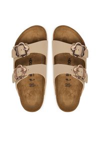Birkenstock Klapki Arizona Flower Buckle Kids 1030419 S Beżowy. Kolor: beżowy. Materiał: skóra #4