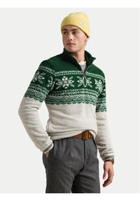 Polo Ralph Lauren Sweter 710952261001 Zielony Regular Fit. Typ kołnierza: polo. Kolor: zielony. Materiał: syntetyk #1