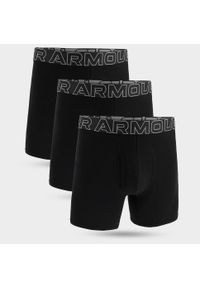 Bokserki termoaktywne Under Armour Performance Cotton in 3-Pack Boxerjock. Kolor: czarny