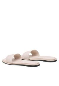 Calvin Klein Klapki Squared Flat Slide He HW0HW00817 Beżowy. Kolor: beżowy. Materiał: materiał #7