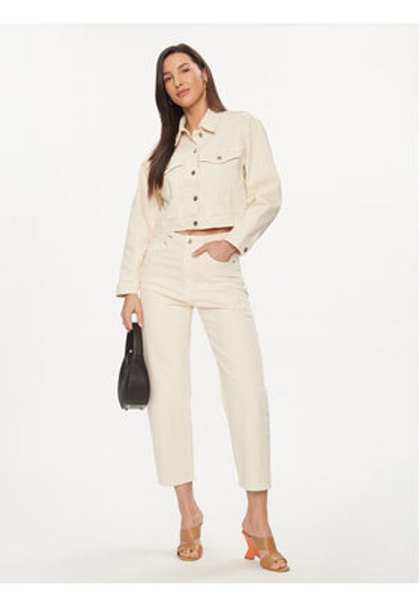 United Colors of Benetton - United Colors Of Benetton Kurtka jeansowa 25Z2DN05C Écru Regular Fit. Materiał: bawełna