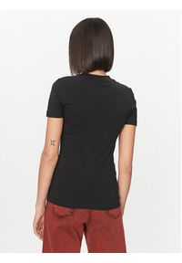 Versace Jeans Couture T-Shirt 75HAHG02 Czarny Regular Fit. Kolor: czarny. Materiał: bawełna #3