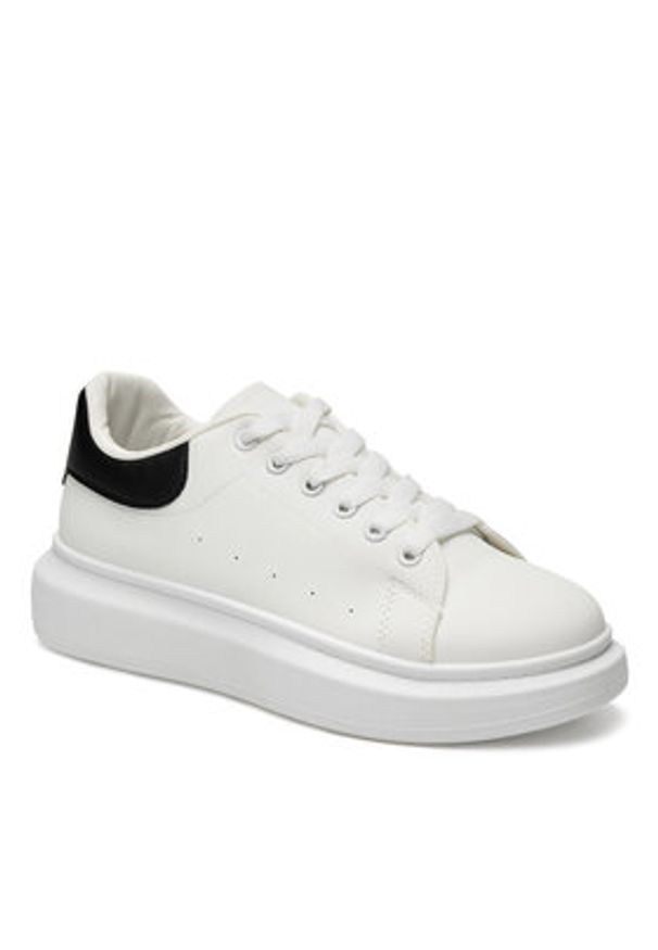 DeeZee Sneakersy WFA2910-1 Biały. Kolor: biały. Materiał: skóra