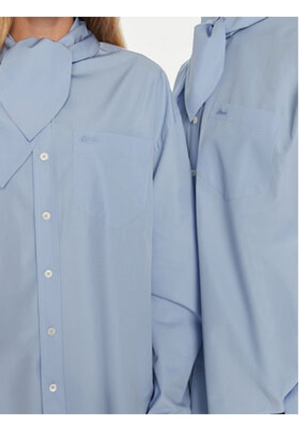 AMI PARIS - AMI Paris Koszula USH104CO0063 Niebieski Regular Fit. Kolor: niebieski. Materiał: bawełna