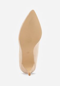 Born2be - Beżowe Czółenka na Szpilce ze Skórzaną Wkładką Cleliae. Okazja: na spotkanie biznesowe. Kolor: beżowy. Materiał: skóra. Obcas: na szpilce. Styl: elegancki, biznesowy, klasyczny. Wysokość obcasa: średni #9