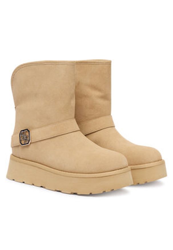 Guess Śniegowce FLFDOL ESU10 Beżowy. Kolor: beżowy. Materiał: materiał