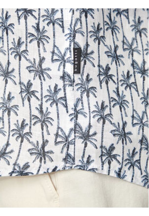 Bugatti Koszula 9450 58545A Niebieski Regular Fit. Kolor: niebieski. Materiał: len