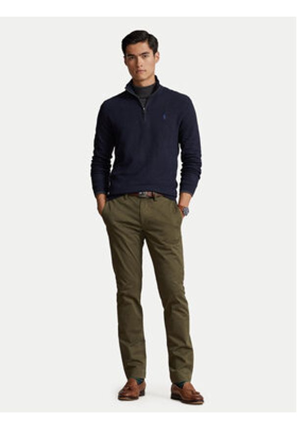 Polo Ralph Lauren Sweter 710932304001 Granatowy Regular Fit. Typ kołnierza: polo. Kolor: niebieski. Materiał: bawełna