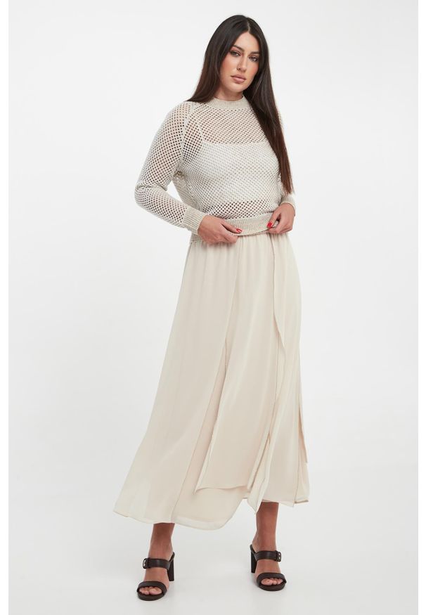 Spódnica midi jedwabna PESERICO. Materiał: jedwab