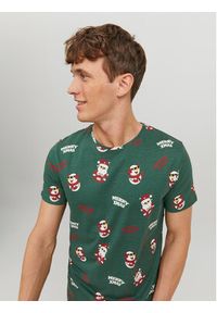 Jack & Jones - Jack&Jones T-Shirt Christmas 12221442 Zielony Regular Fit. Kolor: zielony. Materiał: bawełna