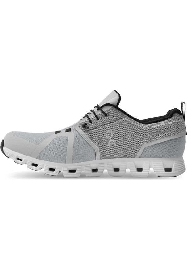 On Running - Buty do biegania męskie On Cloud 5 Waterproof. Zapięcie: sznurówki. Kolor: biały, wielokolorowy, szary. Materiał: tkanina. Szerokość cholewki: normalna