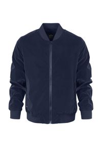 Lekka Kurtka Przejściowa - Bomberka - Pako Jeans - Granatowa. Kolor: niebieski. Materiał: poliester. Sezon: jesień, wiosna