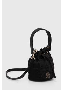 TOMMY HILFIGER - Tommy Hilfiger torebka kolor czarny. Kolor: czarny. Rodzaj torebki: na ramię #6