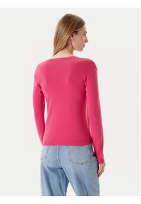 United Colors of Benetton - United Colors Of Benetton Kardigan 1091D5558 Różowy Regular Fit. Kolor: różowy. Materiał: bawełna #3