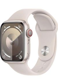 APPLE - Smartwatch Apple Watch 9 GPS + Cellular 41mm Starlight Alu Sport M/L Beżowy (MRHP3QP/A). Rodzaj zegarka: smartwatch. Kolor: beżowy. Styl: sportowy #1