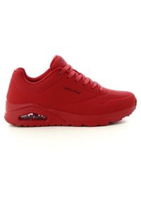 skechers - Buty Skechers Uno-Stand on Air, Mężczyźni. Zapięcie: sznurówki. Kolor: czerwony, wielokolorowy. Materiał: materiał, syntetyk, tkanina. Szerokość cholewki: normalna. Sport: turystyka piesza