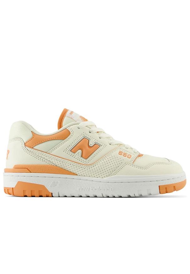 Buty New Balance BBW550AJ - beżowe. Okazja: na co dzień. Kolor: beżowy. Materiał: syntetyk, skóra, materiał. Szerokość cholewki: normalna. Wzór: motyw zwierzęcy, nadruk