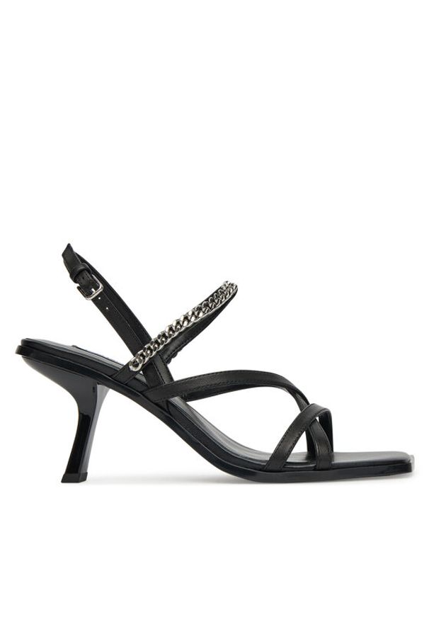 Karl Lagerfeld - KARL LAGERFELD Sandały Karmel KL33625 Czarny. Kolor: czarny. Materiał: skóra