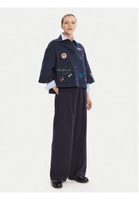 Weekend Max Mara Marynarka Assuan 2525046021 Granatowy Regular Fit. Kolor: niebieski. Materiał: bawełna