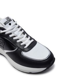 Love Moschino - LOVE MOSCHINO Sneakersy JA15455G0LIN100A Czarny. Kolor: czarny. Materiał: skóra #4