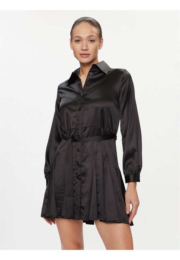 Liu Jo Sukienka koszulowa MF3401 T3450 Czarny Regular Fit. Kolor: czarny. Materiał: syntetyk. Typ sukienki: koszulowe