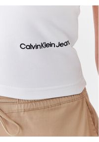 Calvin Klein Jeans Bluzka J20J220788 Biały Regular Fit. Kolor: biały. Materiał: syntetyk #6