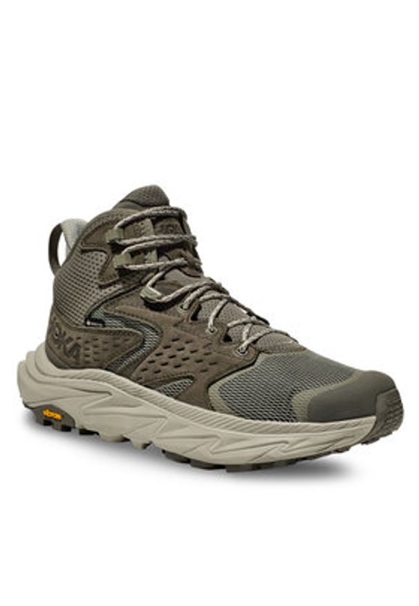 HOKA - Hoka Trekkingi Anacapa 2 Mid Gtx GORE-TEX 1141633 Khaki. Kolor: brązowy. Materiał: skóra. Technologia: Gore-Tex. Sport: turystyka piesza
