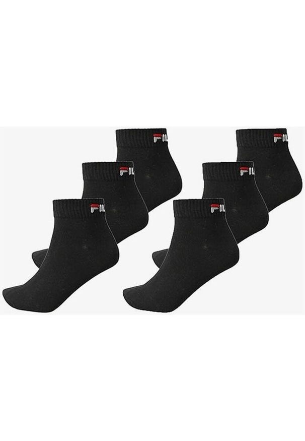 Fila Quarter Skarpety 6-pack Unisex Czarny 43-46. Kolor: czarny